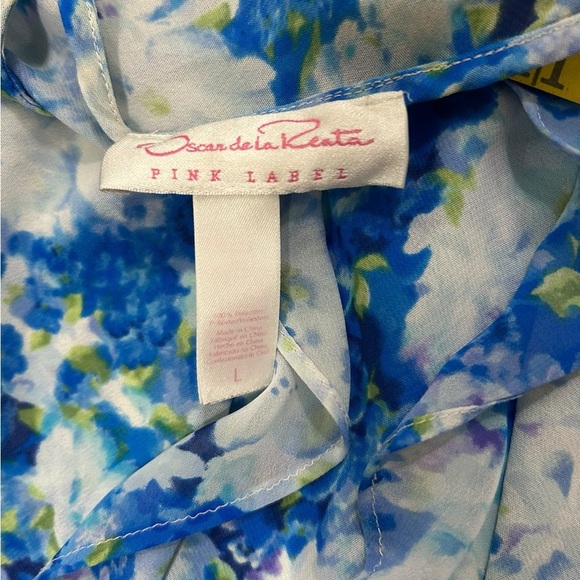 Oscar De La Renta Pink Label Floral Lace Romantic Night Slip Gown Lingerie Sz L - Picture 6 of 11